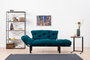 Atelier Del Sofa Sofá-Cama de 2 Plazas Nitta - Azul Petróleo
